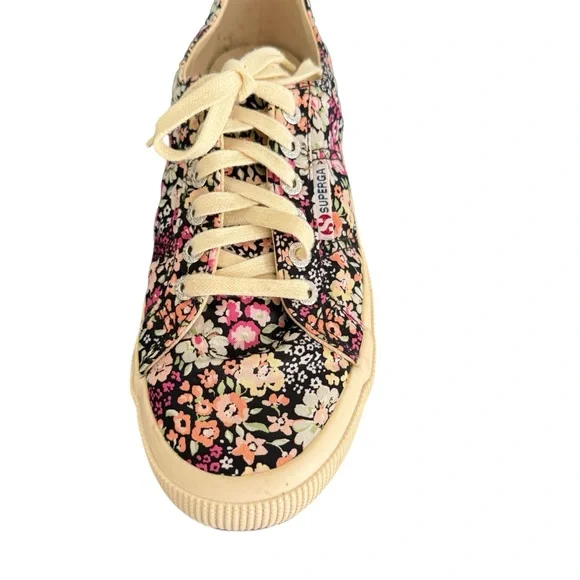 Superga Women’s Size 8 Size 39 Floral Daisy Multicolor Sneakers Casual Lace Up - Picture 7 of 12